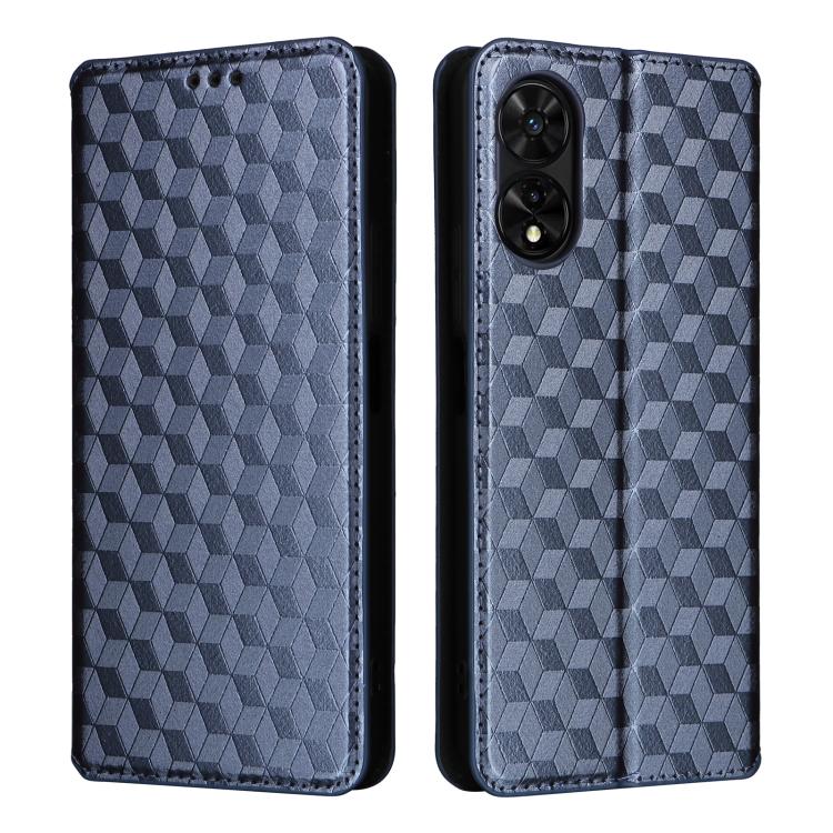 For TCL 50 SE 4G Cubic Grid Texture Flip Leather Phone Case