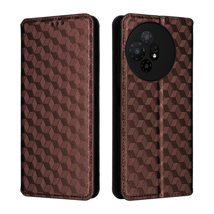 For TCL 50 XL 5G Cubic Grid Texture Flip Leather Phone Case