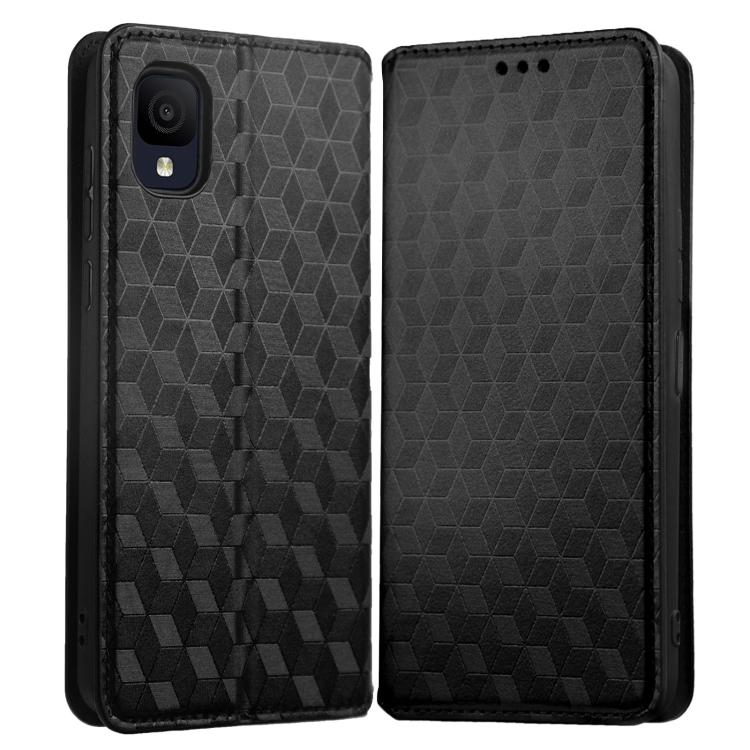 For TCL Ion Z Cubic Grid Texture Flip Leather Phone Case