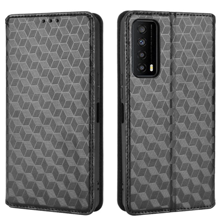 For TCL Stylus 5G Cubic Grid Texture Flip Leather Phone Case
