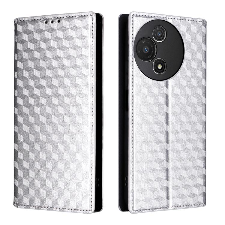 For TCL 60 5G / TCL 60R 5G Cubic Grid Texture Flip Leather Phone Case