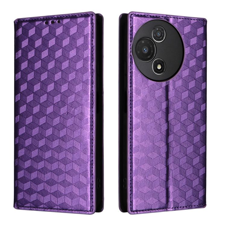 For TCL 60 5G / TCL 60R 5G Cubic Grid Texture Flip Leather Phone Case