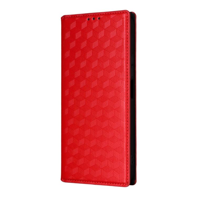 For TCL 605 / 60 SE Cubic Grid Texture Flip Leather Phone Case