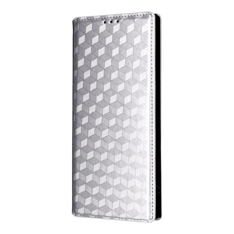 For TCL 605 / 60 SE Cubic Grid Texture Flip Leather Phone Case