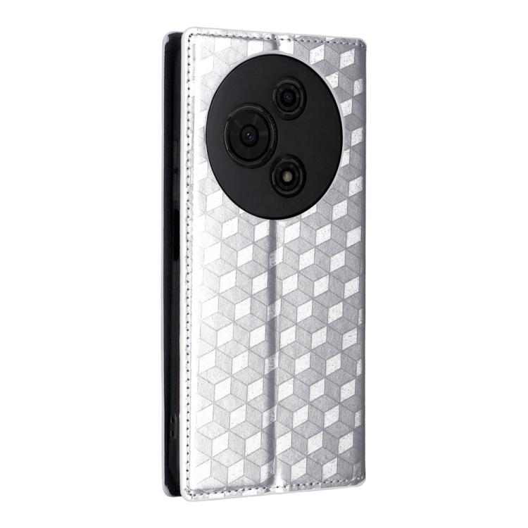 For TCL 605 / 60 SE Cubic Grid Texture Flip Leather Phone Case