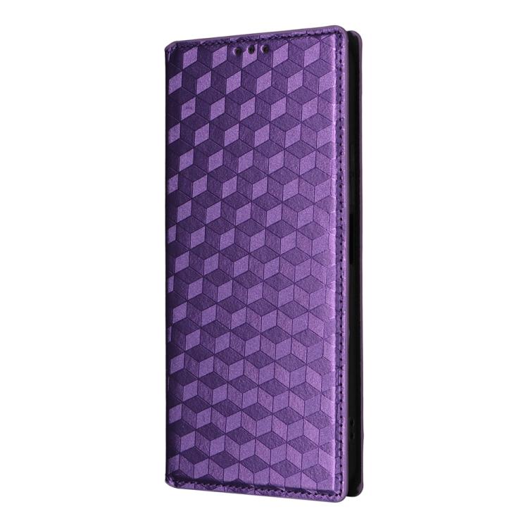 For TCL 605 / 60 SE Cubic Grid Texture Flip Leather Phone Case