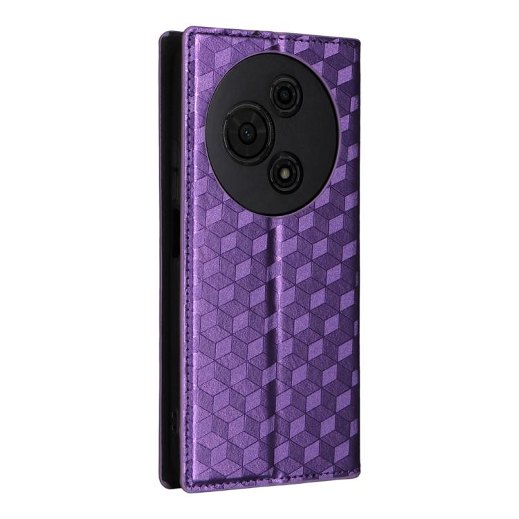 For TCL 605 / 60 SE Cubic Grid Texture Flip Leather Phone Case