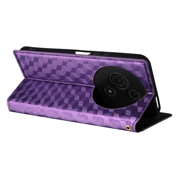 For TCL 605 / 60 SE Cubic Grid Texture Flip Leather Phone Case