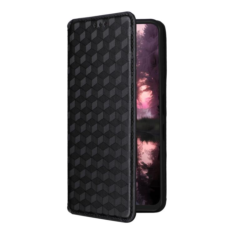 For TCL 60 SE NxtPaper 5G Cubic Grid Texture Flip Leather Phone Case