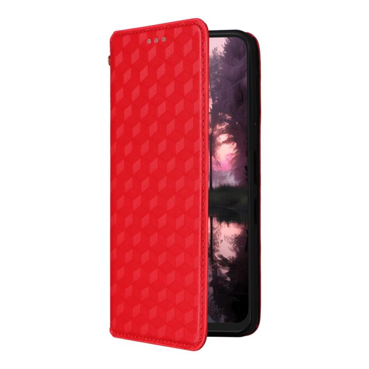 For TCL 60 SE NxtPaper 5G Cubic Grid Texture Flip Leather Phone Case