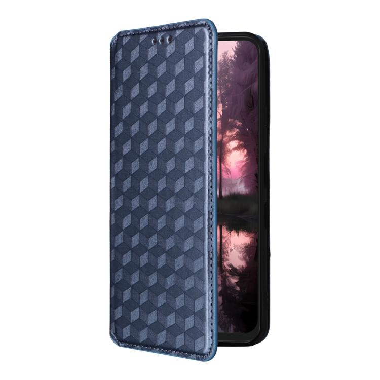 For TCL 60 SE NxtPaper 5G Cubic Grid Texture Flip Leather Phone Case
