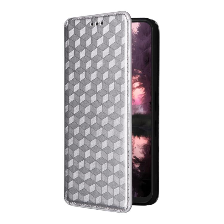 For TCL 60 SE NxtPaper 5G Cubic Grid Texture Flip Leather Phone Case