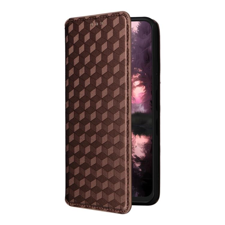 For TCL 60 SE NxtPaper 5G Cubic Grid Texture Flip Leather Phone Case