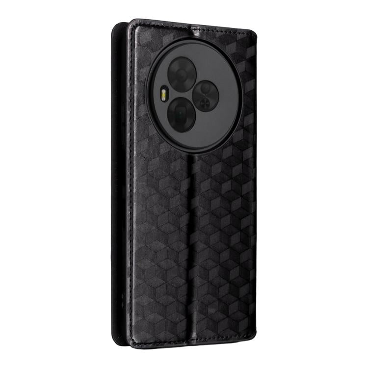 For TCL NxtPaper 60 Ultra 5G Cubic Grid Texture Flip Leather Phone Case
