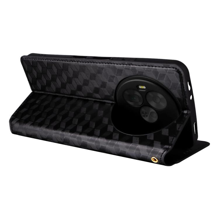For TCL NxtPaper 60 Ultra 5G Cubic Grid Texture Flip Leather Phone Case