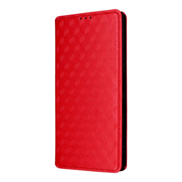 For TCL NxtPaper 60 Ultra 5G Cubic Grid Texture Flip Leather Phone Case