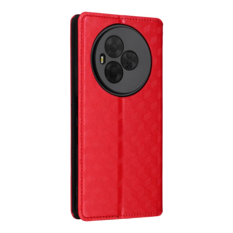 For TCL NxtPaper 60 Ultra 5G Cubic Grid Texture Flip Leather Phone Case