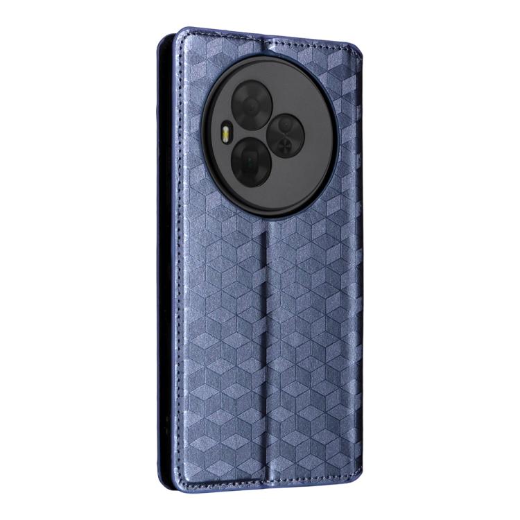 For TCL NxtPaper 60 Ultra 5G Cubic Grid Texture Flip Leather Phone Case