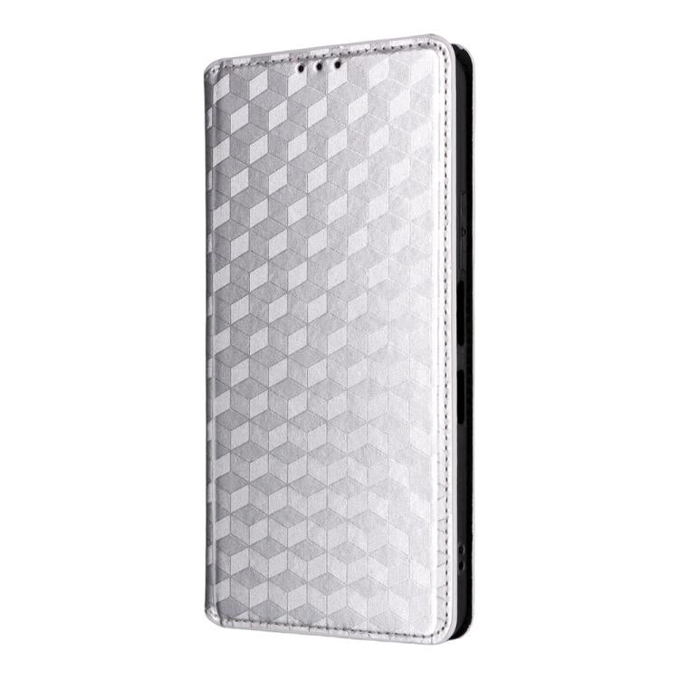 For TCL NxtPaper 60 Ultra 5G Cubic Grid Texture Flip Leather Phone Case