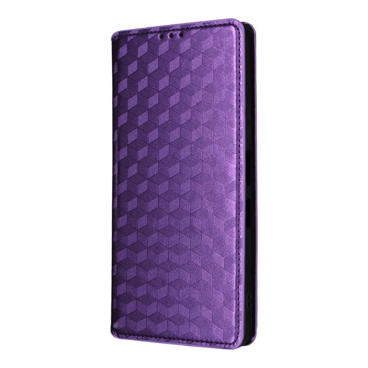 For TCL NxtPaper 60 Ultra 5G Cubic Grid Texture Flip Leather Phone Case