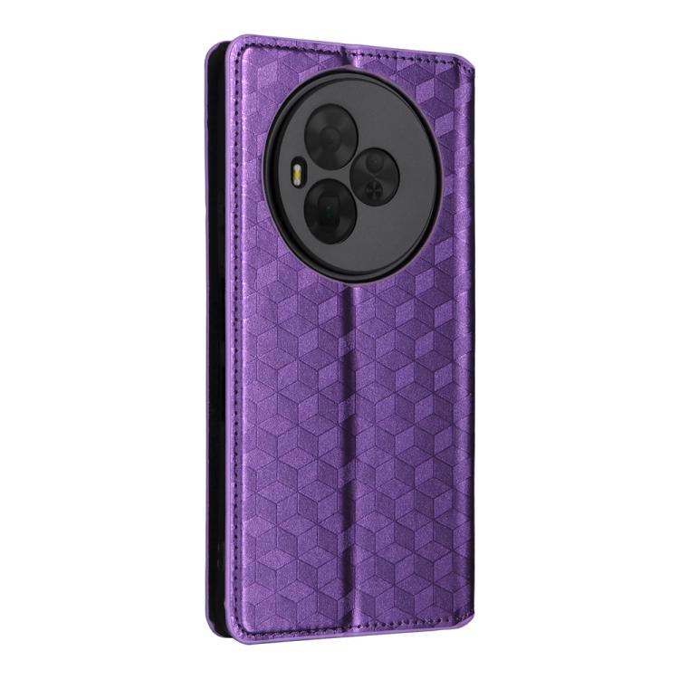 For TCL NxtPaper 60 Ultra 5G Cubic Grid Texture Flip Leather Phone Case