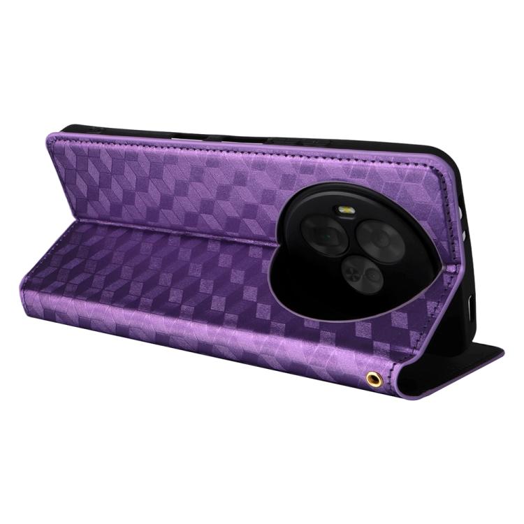 For TCL NxtPaper 60 Ultra 5G Cubic Grid Texture Flip Leather Phone Case