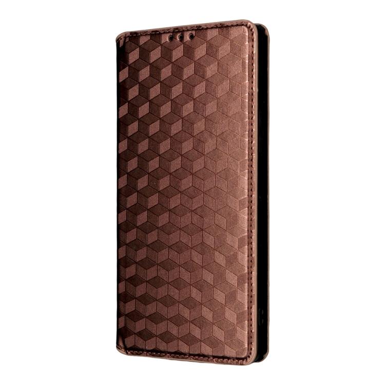 For TCL NxtPaper 60 Ultra 5G Cubic Grid Texture Flip Leather Phone Case
