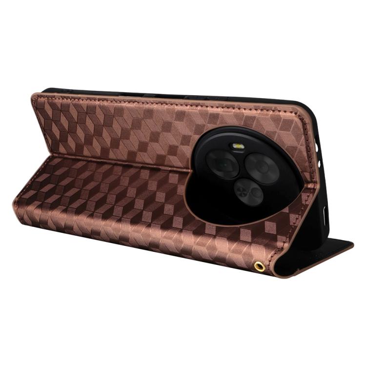 For TCL NxtPaper 60 Ultra 5G Cubic Grid Texture Flip Leather Phone Case