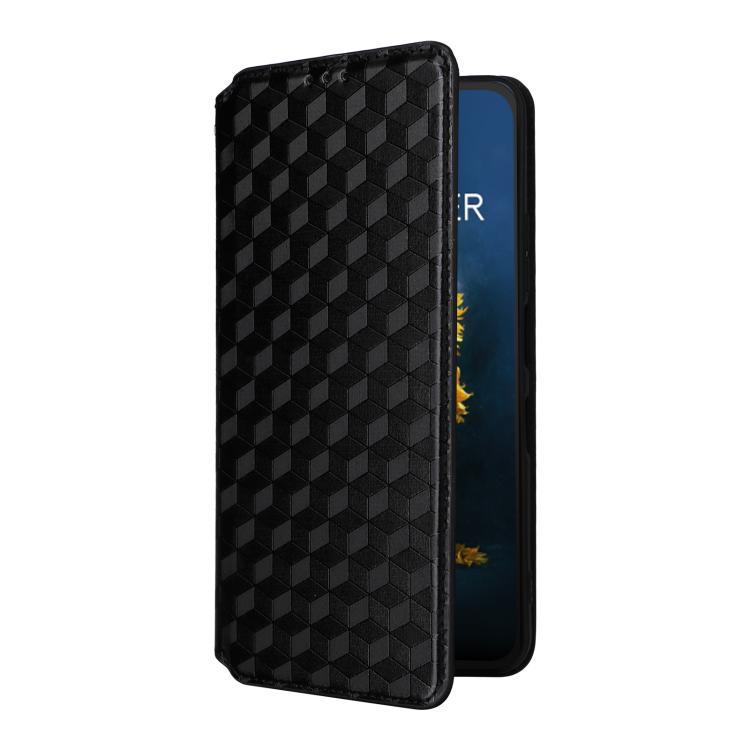 For TCL NxtPaper 70 Pro 5G Cubic Grid Texture Flip Leather Phone Case