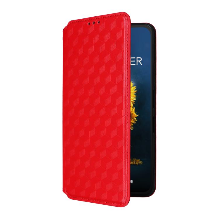 For TCL NxtPaper 70 Pro 5G Cubic Grid Texture Flip Leather Phone Case
