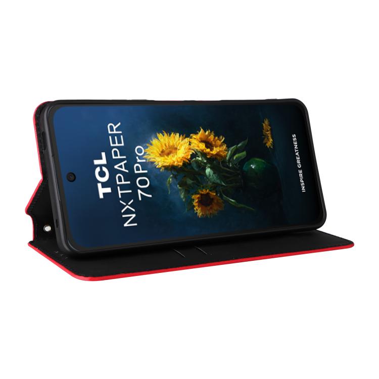 For TCL NxtPaper 70 Pro 5G Cubic Grid Texture Flip Leather Phone Case
