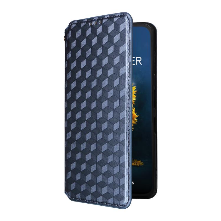 For TCL NxtPaper 70 Pro 5G Cubic Grid Texture Flip Leather Phone Case