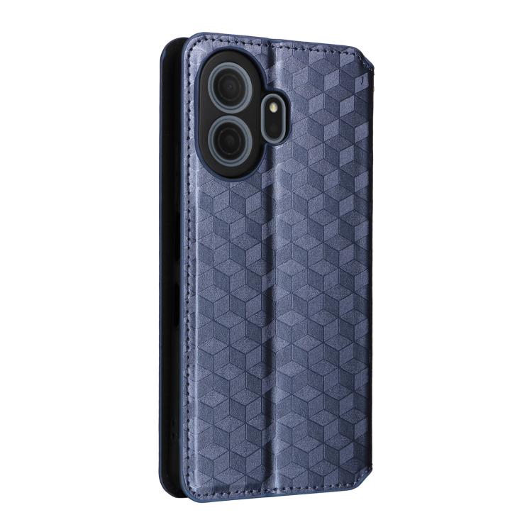 For TCL NxtPaper 70 Pro 5G Cubic Grid Texture Flip Leather Phone Case