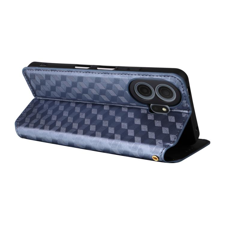 For TCL NxtPaper 70 Pro 5G Cubic Grid Texture Flip Leather Phone Case