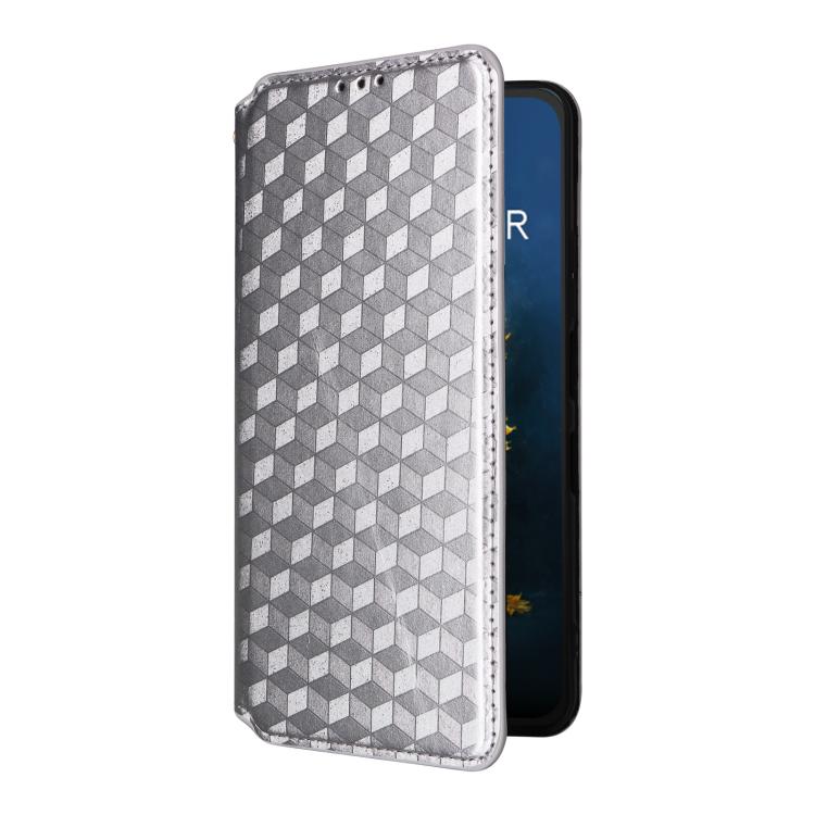 For TCL NxtPaper 70 Pro 5G Cubic Grid Texture Flip Leather Phone Case
