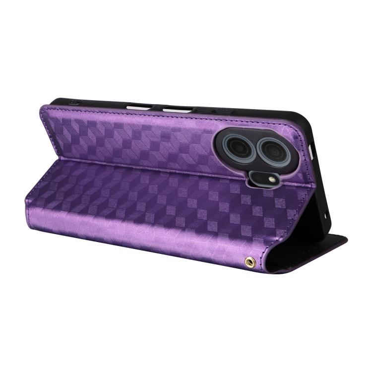 For TCL NxtPaper 70 Pro 5G Cubic Grid Texture Flip Leather Phone Case