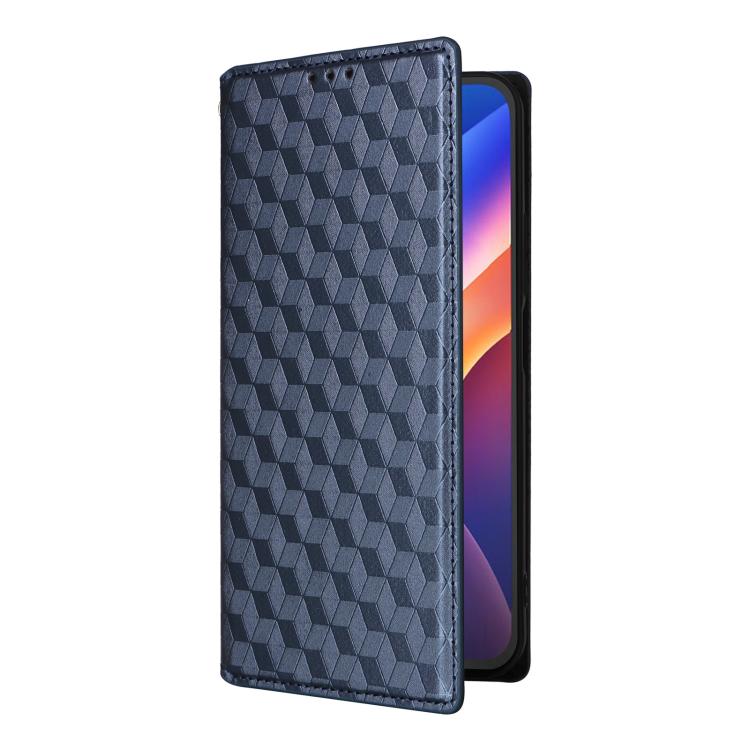 For TCL K70 5G Cubic Grid Texture Flip Leather Phone Case