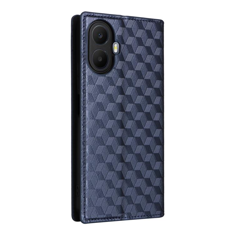 For TCL K70 5G Cubic Grid Texture Flip Leather Phone Case