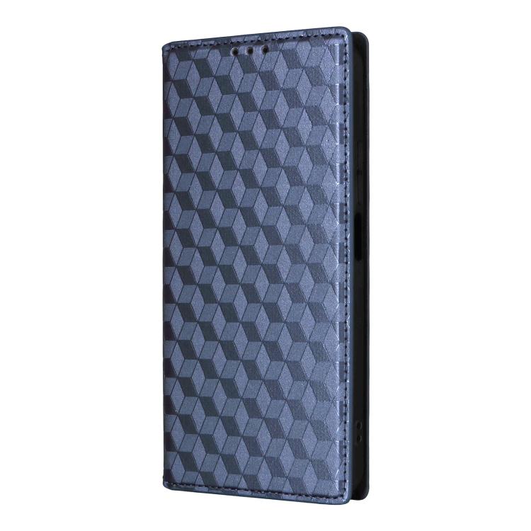 For TCL K70 SE 4G Cubic Grid Texture Flip Leather Phone Case