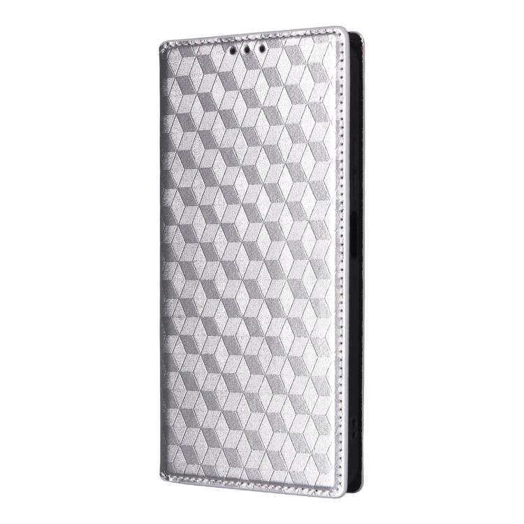For TCL K70 SE 4G Cubic Grid Texture Flip Leather Phone Case