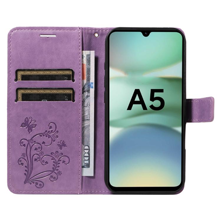 For Redmi A5 4G 173.3mm 3D Butterfly Embossed Pattern Flip Leather Phone Case