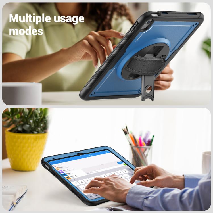 For iPad 2025 / 2022 Honeycomb Hand Grip Turntable Stand Tablet Case