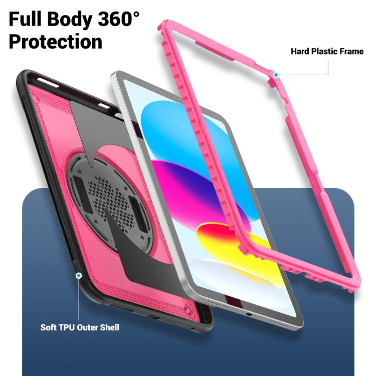 For iPad 2025 / 2022 Honeycomb Hand Grip Turntable Stand Tablet Case