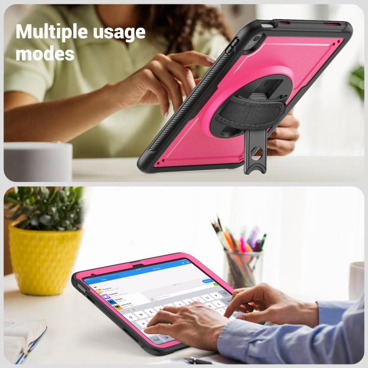 For iPad 2025 / 2022 Honeycomb Hand Grip Turntable Stand Tablet Case