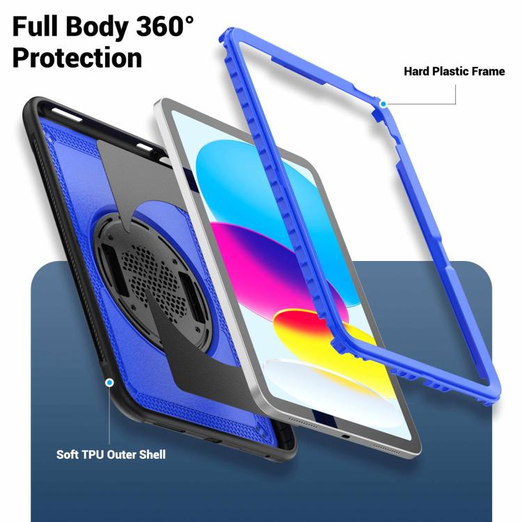 For iPad 2025 / 2022 Honeycomb Hand Grip Turntable Stand Tablet Case