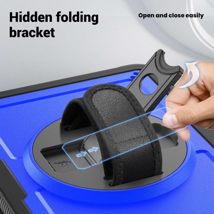 For iPad 2025 / 2022 Honeycomb Hand Grip Turntable Stand Tablet Case