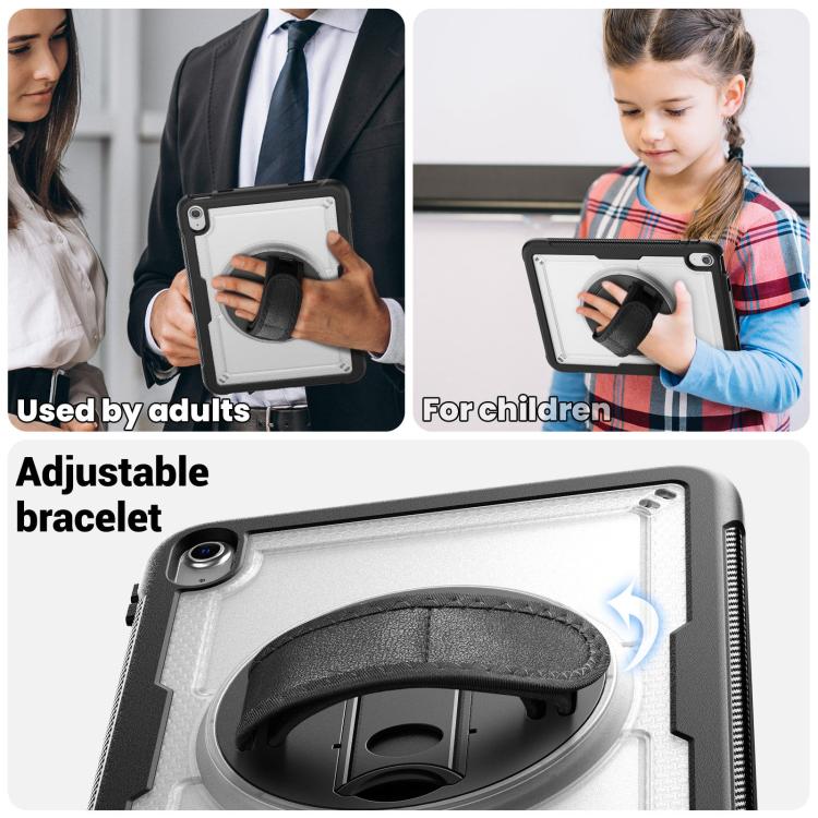 For iPad 2025 / 2022 Honeycomb Hand Grip Turntable Stand Tablet Case