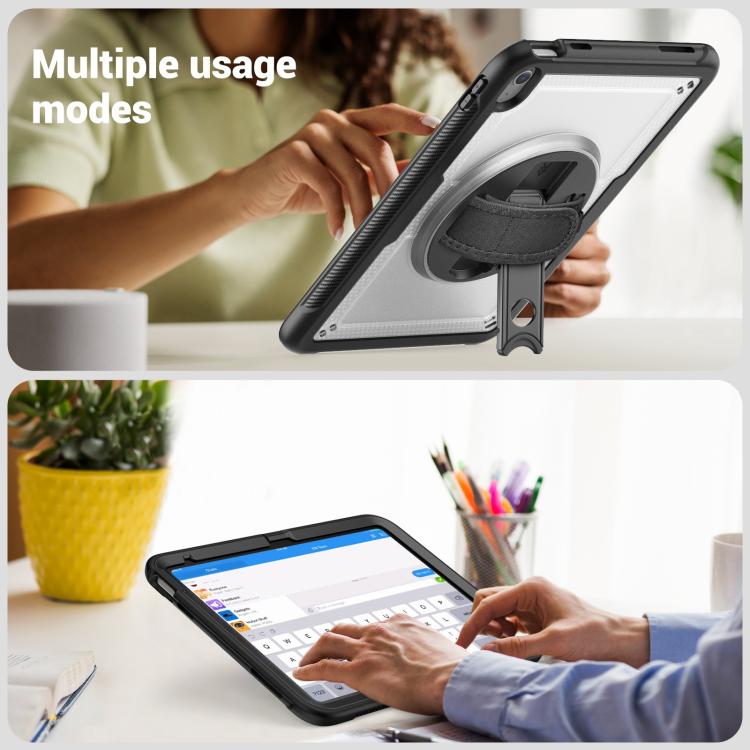 For iPad 2025 / 2022 Honeycomb Hand Grip Turntable Stand Tablet Case