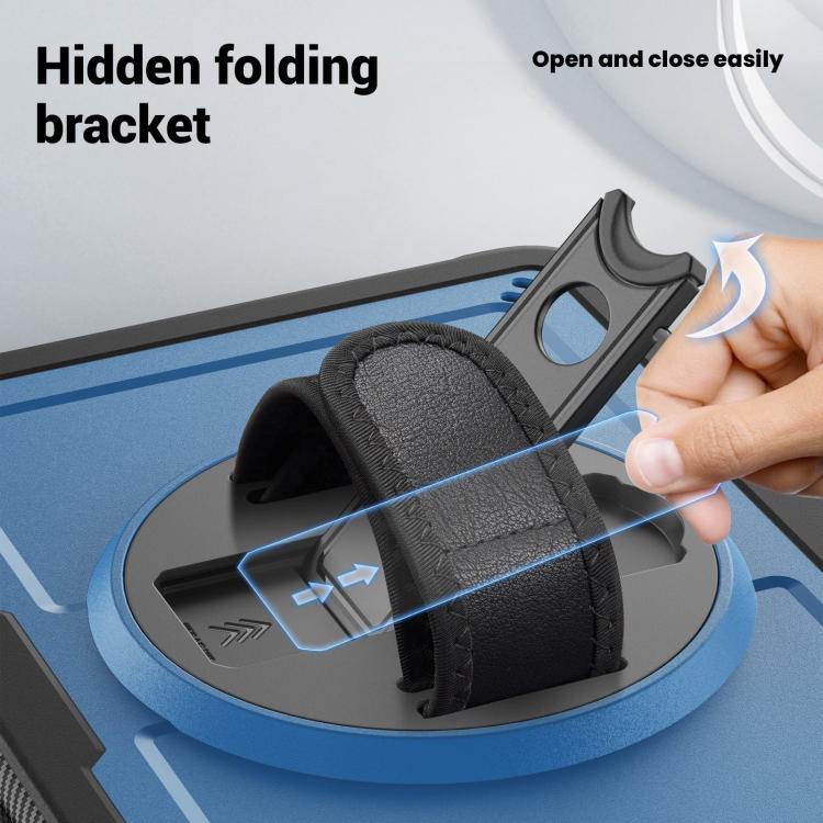 For iPad Air 11 2026 / 2025 / 2024 Honeycomb Hand Grip Turntable Stand Tablet Case