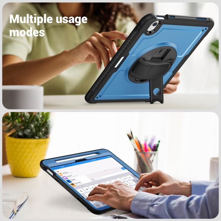 For iPad Air 11 2026 / 2025 / 2024 Honeycomb Hand Grip Turntable Stand Tablet Case